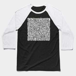 Pop Art Abstract (Haring Inspired) Baseball T-Shirt
